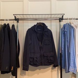 BARELY WORN RALPH LAUREN CANVAS JACKET IN NAVY